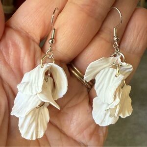 Handmade petal cluster earrings